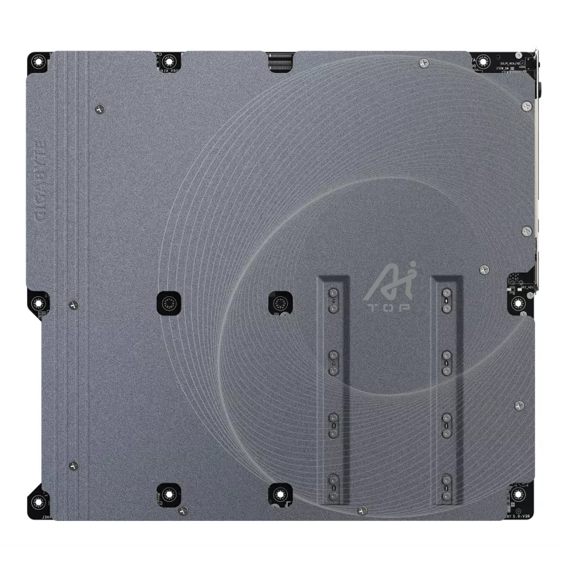 Placa base GIGABYTE TRX50 AI TOP-2B - CPU AMD Ryzen Threadripper PRO 7000, VRM digital 16+8+4 fases, hasta 5200 MHz DDR5, 4xPCIe 5.0 M.2, Wi-Fi 7, 10 GbE LAN, USB 4