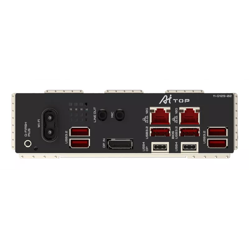 Placa base GIGABYTE TRX50 AI TOP-2B - CPU AMD Ryzen Threadripper PRO 7000, VRM digital 16+8+4 fases, hasta 5200 MHz DDR5, 4xPCIe 5.0 M.2, Wi-Fi 7, 10 GbE LAN, USB 4