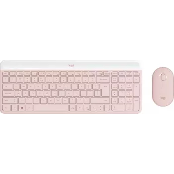 LOGITECH Combo de teclado y ratón inalámbrico Slim Mk470 - Rosa Qwerty Us/int'l