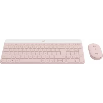 LOGITECH Combo de teclado y ratón inalámbrico Slim Mk470 - Rosa Qwerty Us/int'l