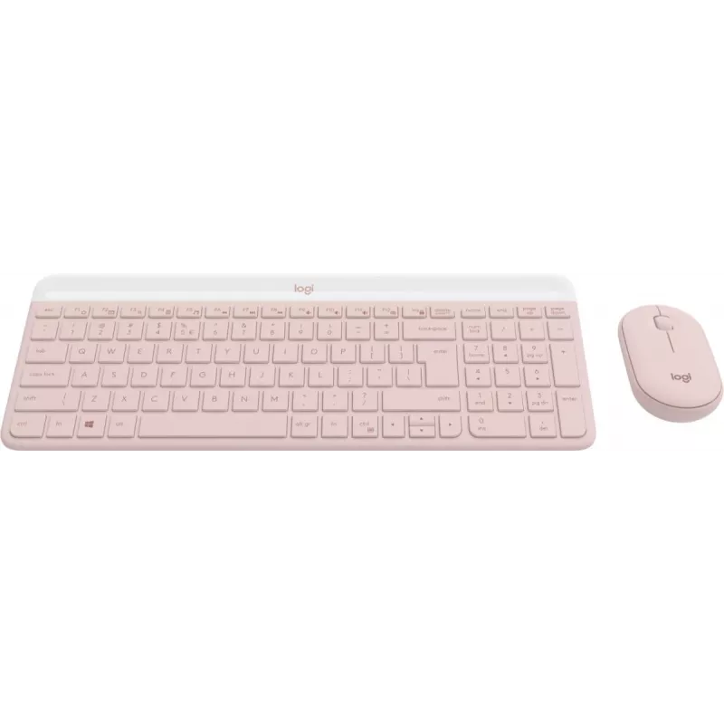 LOGITECH Combo de teclado y ratón inalámbrico Slim Mk470 - Rosa Qwerty Us/int'l
