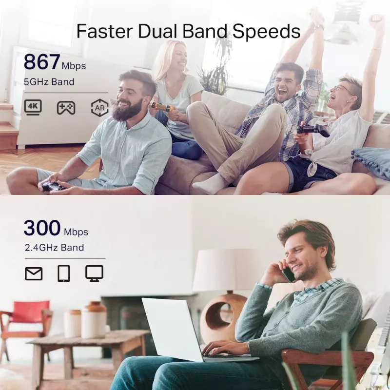 Repetidor de red TP-Link AC1200 Mesh Wi-Fi Extender