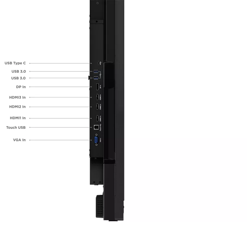 Lenovo ThinkVision T75 Monitor de ordenador 190,5 cm (75 inch) 3840 x 2160 píxeles 4K Ultra HD LED Pantalla táctil Negro