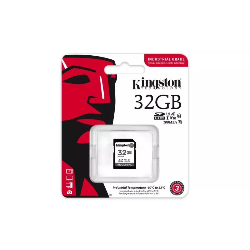 Memoria flash Kingston Technology 32GB SDHC UHS-I Industrial pSLC