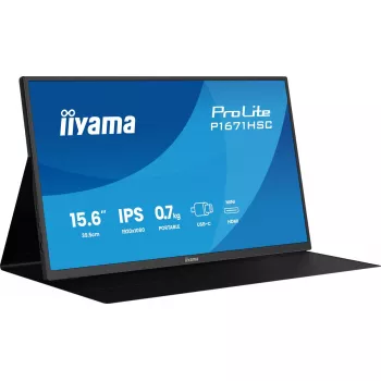 iiyama ProLite P1671HSC-B1 Monitor de ordenador 39,6 cm (15,6 inch) 1920 x 1080 píxeles Full HD LED Negro