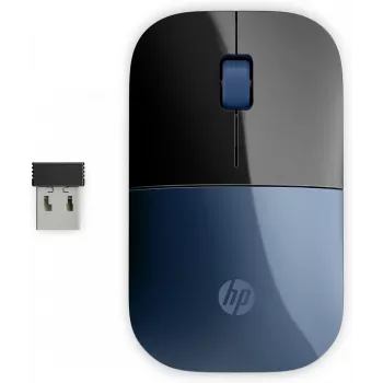 HP Z3700 Blue Ratón inalámbrico, ambidiestro, óptico, RF Wireless, 1200 DPI, Azul