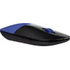 HP Z3700 Blue Ratón inalámbrico, ambidiestro, óptico, RF Wireless, 1200 DPI, Azul
