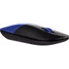 HP Z3700 Blue Ratón inalámbrico, ambidiestro, óptico, RF Wireless, 1200 DPI, Azul