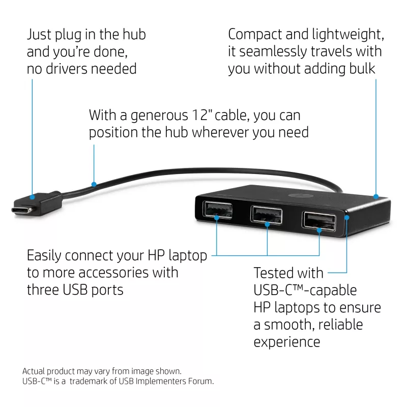 HP Hub USB-C a USB-A
