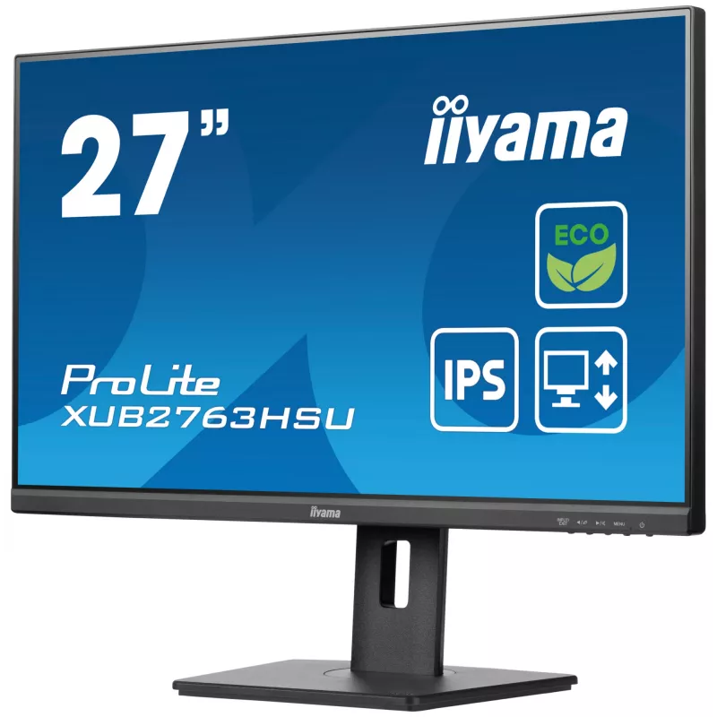 iiyama ProLite XUB2763HSU-B1 Monitor de ordenador 68,6 cm (27 inch) 1920 x 1080 píxeles Full HD LED Negro