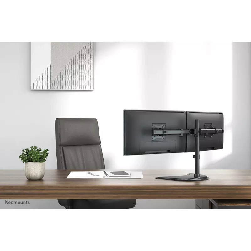 Neomounts NM-D335DBLACK Soporte de monitor 10-27 inch, Montaje por pinza/sobremesa/pasacables, 8 kg, 25,4 cm (10 inch), 68,6 cm (27 inch), 100 x 100 mm, Negro