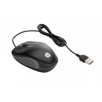 HP USB Travel Mouse, ambidiestro, óptico, USB Type-A, 1000 DPI, Negro
