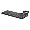 HP 405 Teclado cableado retroiluminado multidispositivo, Tamaño completo (100%), Cableado, USB, Membrana, Negro