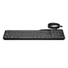 HP 405 Teclado cableado retroiluminado multidispositivo, Tamaño completo (100%), Cableado, USB, Membrana, Negro