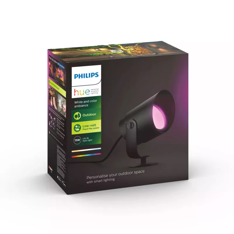 Philips Hue White and Colour Ambience Lily XL Foco exterior