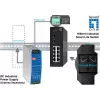 LevelOne Hilbert switch industrial Gigabit Smart Lite de 10 puertos, 8x RJ45, 2x SFP