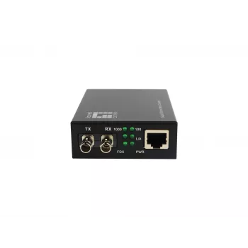 LevelOne convertidor de medios RJ45 a ST Gigabit, fibra monomodo, 1310nm, 20km