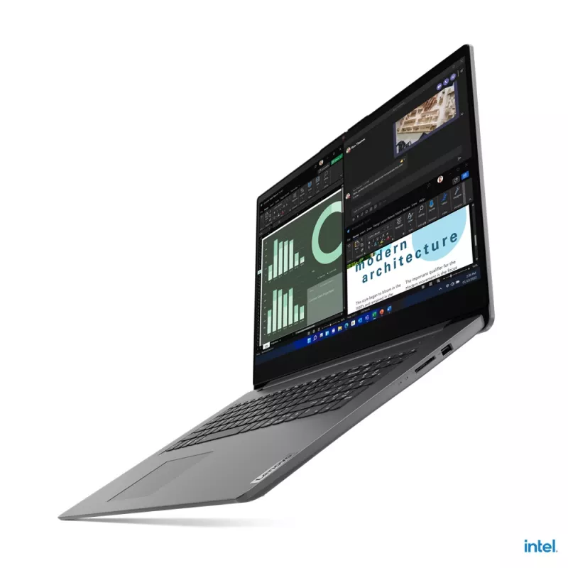 Lenovo V17 G4 IRU Intel® U U300 portátil 43,9 cm (17,3 pulgadas) Full HD 8 GB DDR4-SDRAM 512 GB SSD Wi-Fi 6 (802.11ax) Windows 11 Home alemán gris