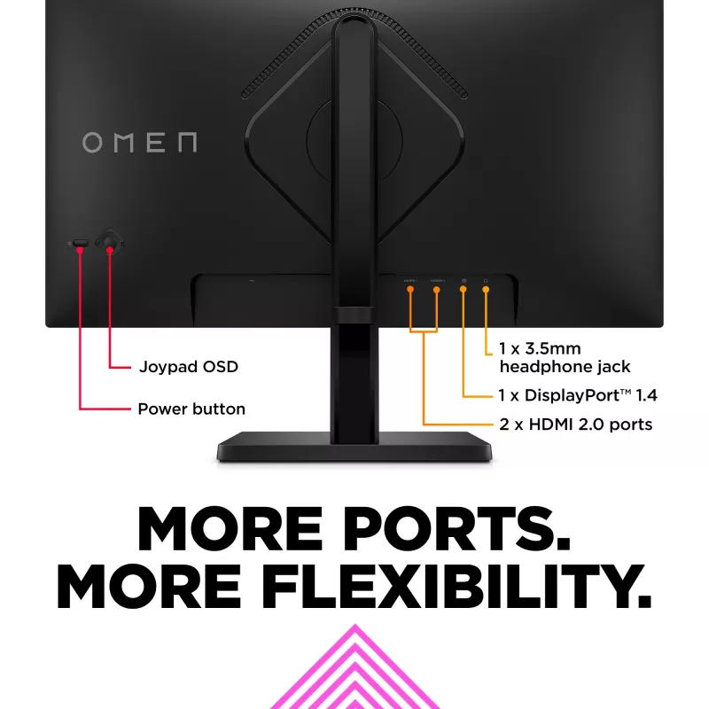 OMEN by HP monitor gaming 23,8 pulgadas FHD 165Hz – OMEN 24, 60,5 cm (23,8 pulgadas), 1920 x 1080 píxeles, Full HD, LCD, 1 ms, negro