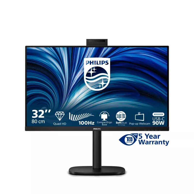 Philips serie 3000 32B2U3601H/00 Monitor de ordenador 80 cm (31,5 inch) 2560 x 1440 píxeles Quad HD LCD Negro