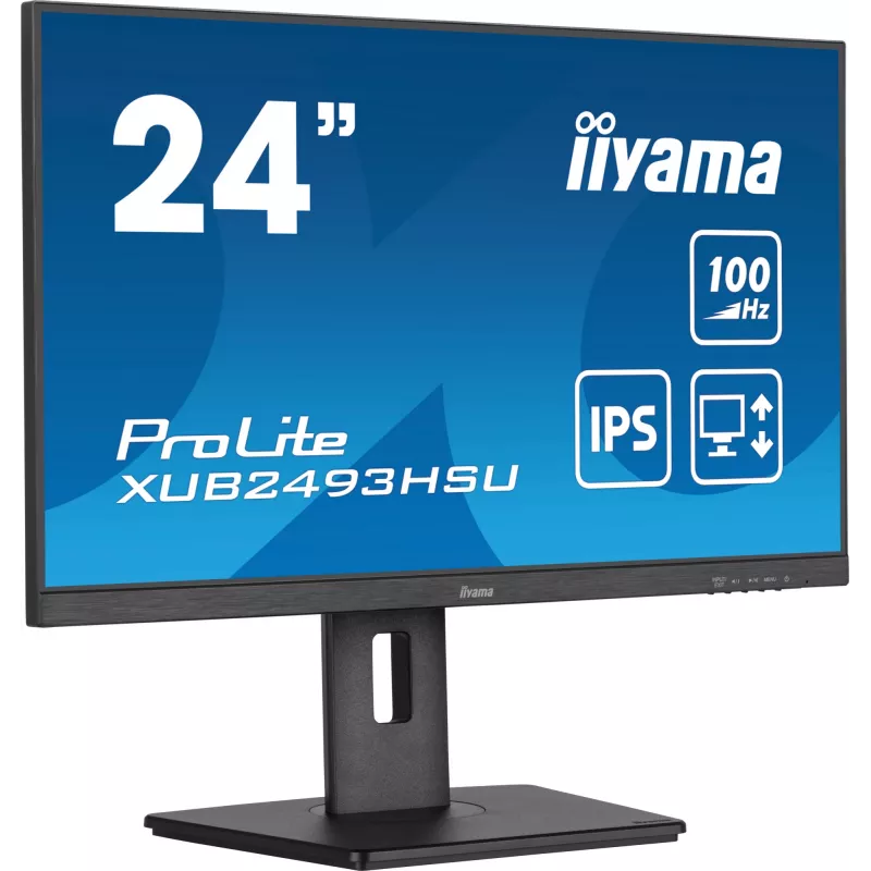 iiyama ProLite XUB2493HSU-B6 Monitor de ordenador 60,5 cm (23,8 inch) 1920 x 1080 píxeles Full HD LED Negro