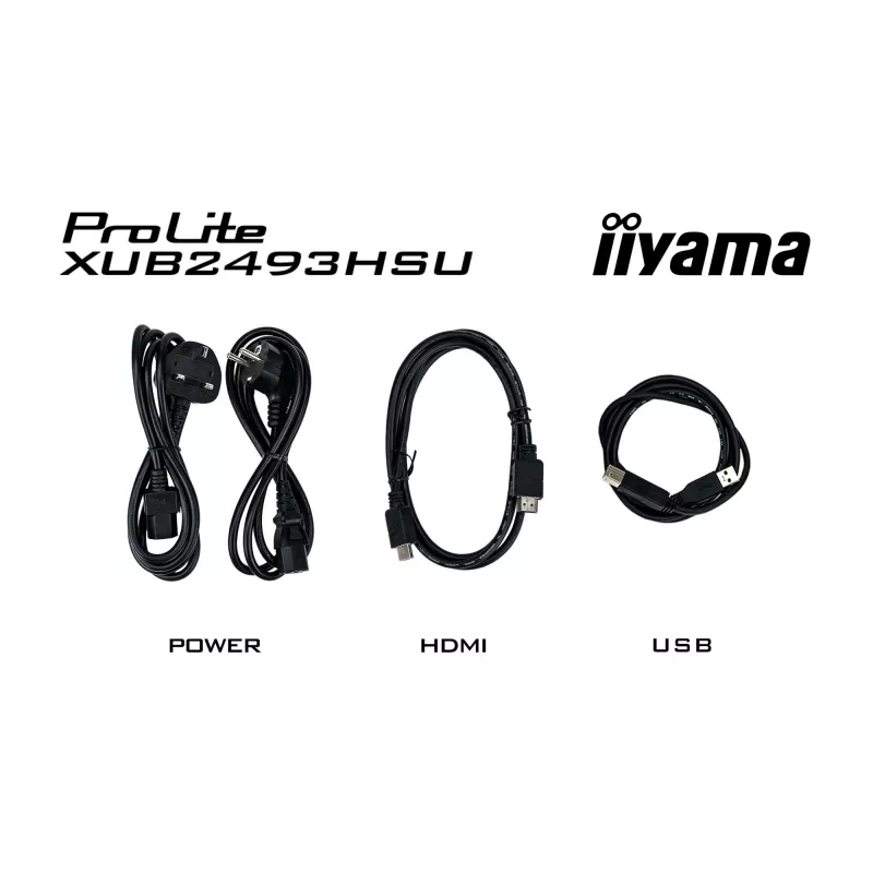 iiyama ProLite XUB2493HSU-B6 Monitor de ordenador 60,5 cm (23,8 inch) 1920 x 1080 píxeles Full HD LED Negro