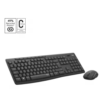 LOGITECH MK295 Combinación inalámbrica silenciosa de teclado/ratón - Grafito - Qwertz Swiss/Lux