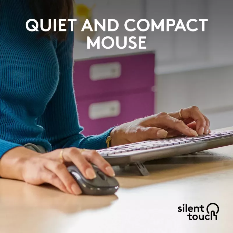 Logitech MK370 Combo for Business – Teclado y ratón inalámbricos de tamaño completo
