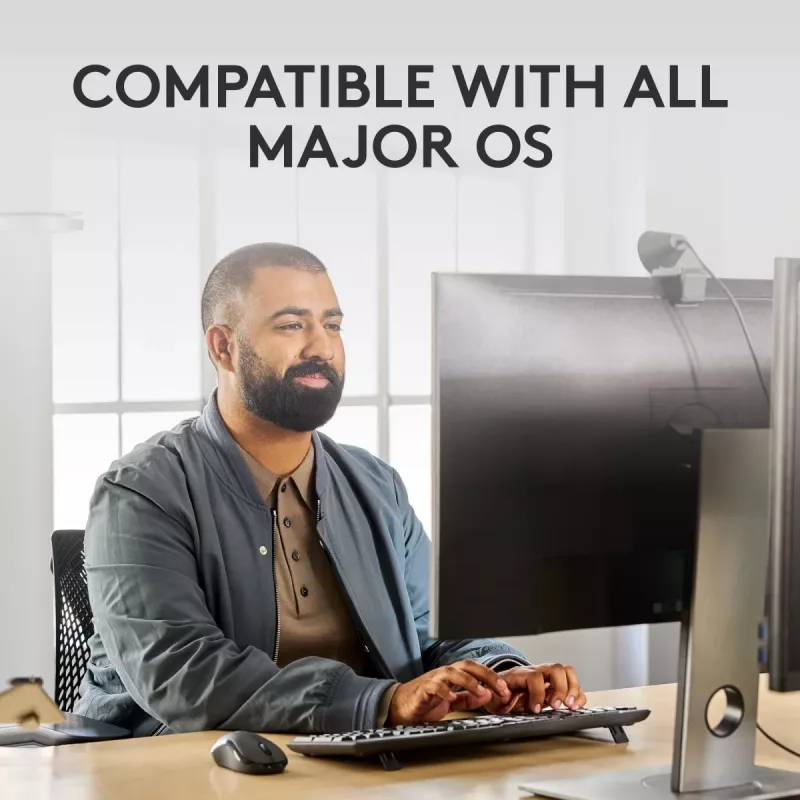 Logitech MK370 Combo for Business – Teclado y ratón inalámbricos de tamaño completo