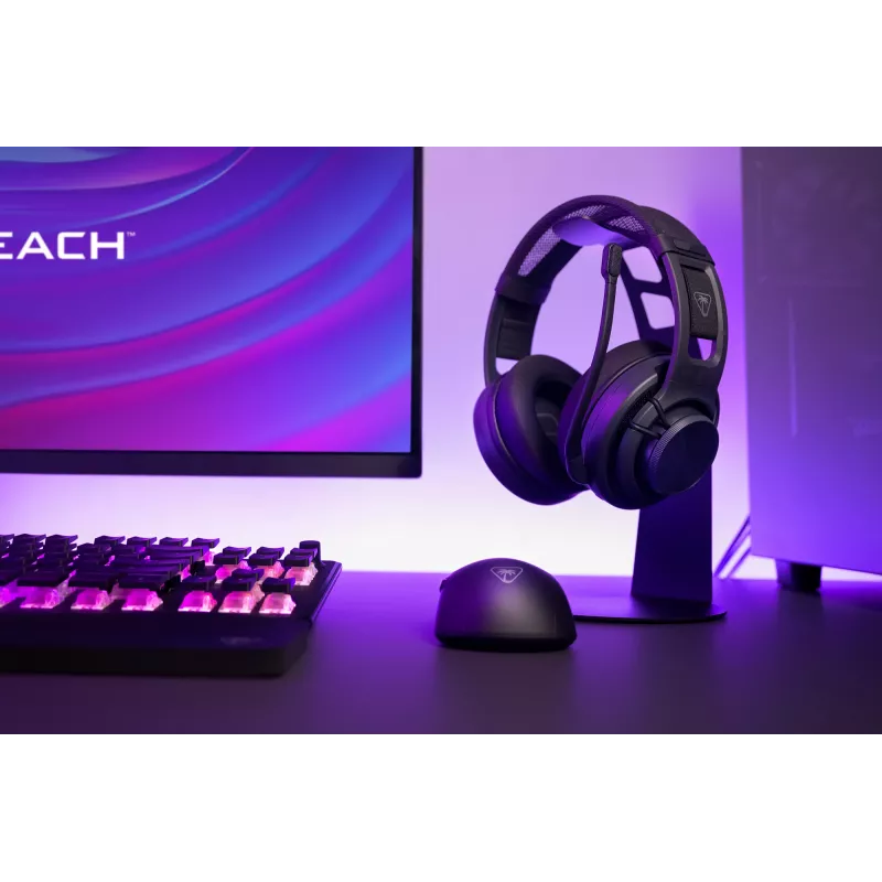 Turtle Beach Atlas Air auriculares gaming inalámbricos open-back para PC con audio de alta fidelidad de 24 bits, micrófono broadcast, auricular flotante, almohadillas de espuma viscoelástica y Bluetooth para PC
