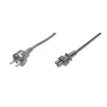 DIGITUS Cable de alimentación, CEE 7/7 (Type-F) - C5 M/H, 75 cm H05VV-F3G 0,75 mm² negro