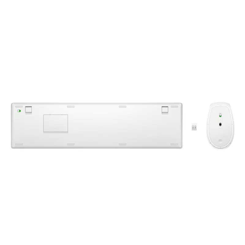 Conjunto de teclado y ratón inalámbricos HP 655 Tamaño completo Blanco