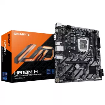Placa base GIGABYTE H810M H Micro ATX, chipset Intel H810, LGA 1851, DDR5, 2x DIMM hasta 128 GB, PCIe 4.0, HDMI 2.1