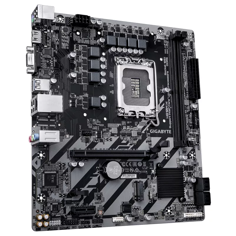 Placa base GIGABYTE H810M H Micro ATX, chipset Intel H810, LGA 1851, DDR5, 2x DIMM hasta 128 GB, PCIe 4.0, HDMI 2.1