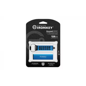 Kingston Technology IronKey 128GB USB-C Keypad 200C, FIPS 140-3 Nvl 3 AES-256