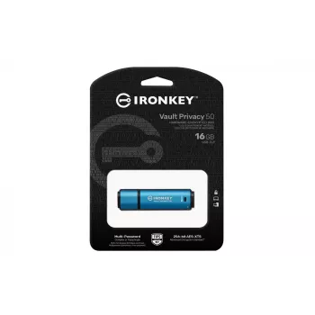 Kingston Technology IronKey 16GB Vault Privacy 50 cifrado AES-256, FIPS 197