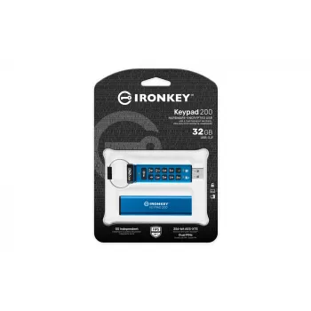 Kingston Technology IronKey 32GB Keypad 200, FIPS 140-3 Level 3 AES-256 cifrado por hardware