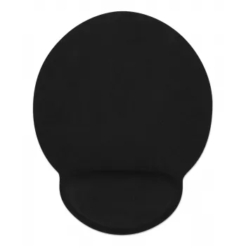 Manhattan Reposamuñecas con gel y alfombrilla de ratón, negro, 241 × 203 × 40 mm, base antideslizante, garantía de por vida, envase de venta al público