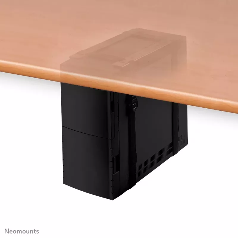 Neomounts CPU-D025BLACK Soporte para CPU - máx. 20 kg - universal, soporte para CPU montado en escritorio, 20 kg, negro, acero, Taiwán, 700 mm