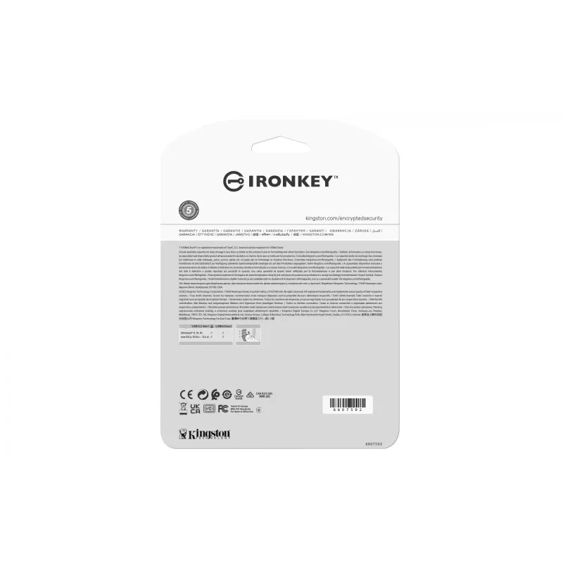 Kingston Technology IronKey 64GB IKLP50 AES USB con cifrado de 256 bits