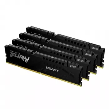 Kingston Technology FURY Beast 64GB 6000MT/s DDR5 CL40 DIMM (Kit de 4) Black XMP