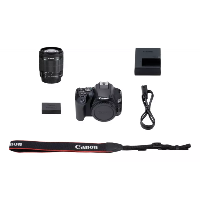 Canon EOS 250D+EF-S 18-55mm Kit de cámara réflex 24,1 MP CMOS 6000 x 4000 píxeles Negro