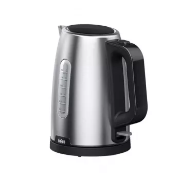 Braun PurShine WK102AI-WK1500BK Hervidor 1,7 L 2200 W Negro, Acero inoxidable