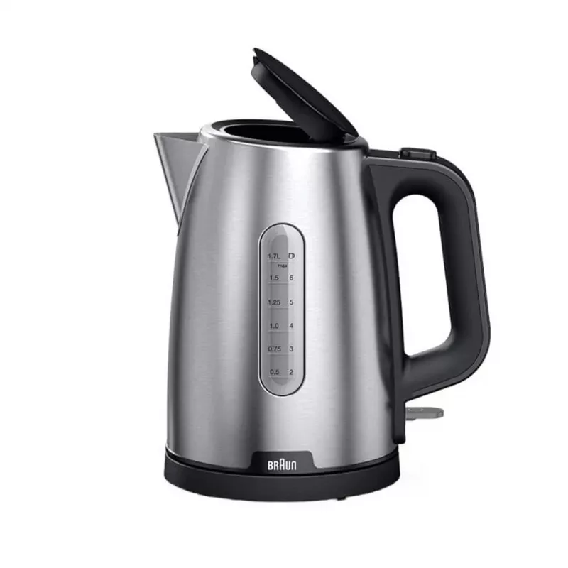 Braun PurShine WK102AI-WK1500BK Hervidor 1,7 L 2200 W Negro, Acero inoxidable