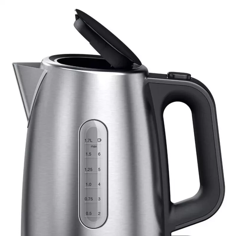 Braun PurShine WK102AI-WK1500BK Hervidor 1,7 L 2200 W Negro, Acero inoxidable