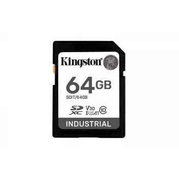 Kingston Technology 64 GB SDXC Memoria flash industrial UHS-I pSLC