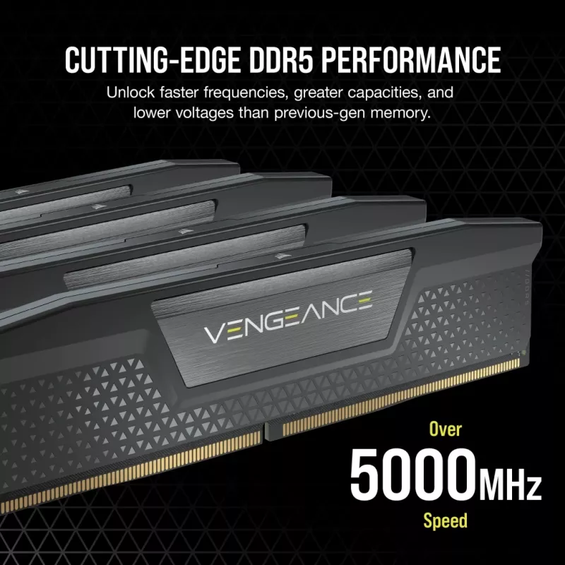 CORSAIR Memoria RAM 32GB (2x16GB) DDR5 DRAM 6000MT/s CL36 AMD Expo e Intel XMP Kit Vengeance