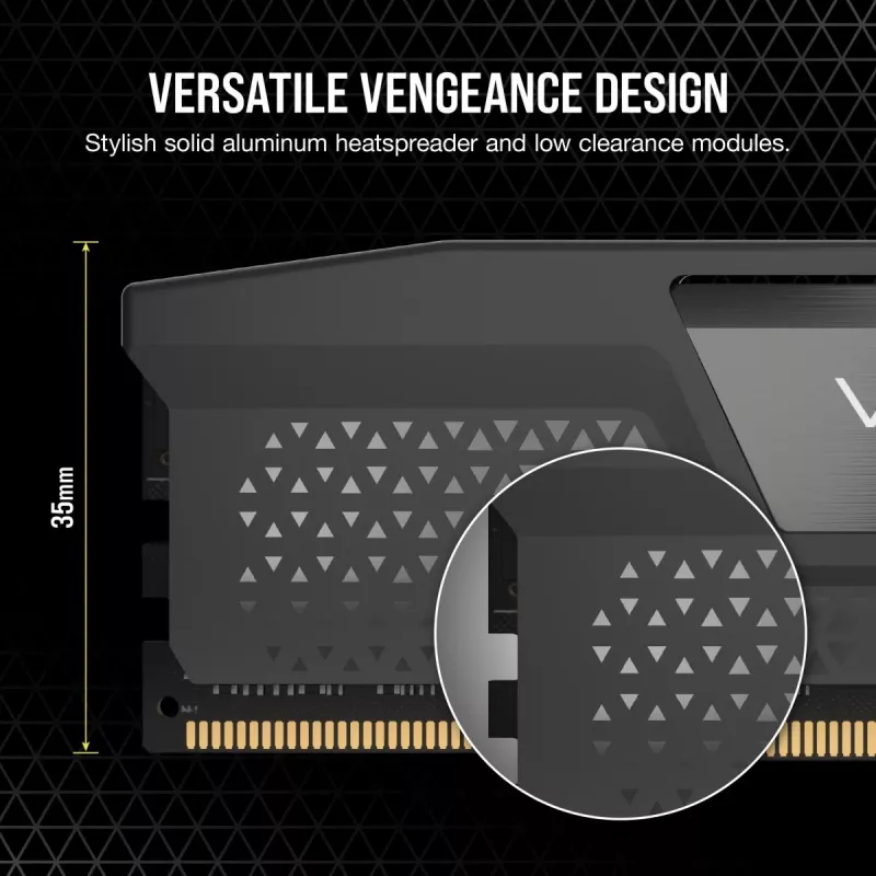 DIMM 32 GB DDR5-6000 (2x 16 GB) Kit dual, Memoria RAM gris, CMK32GX5M2B6000Z30, Vengeance, AMD EXPO