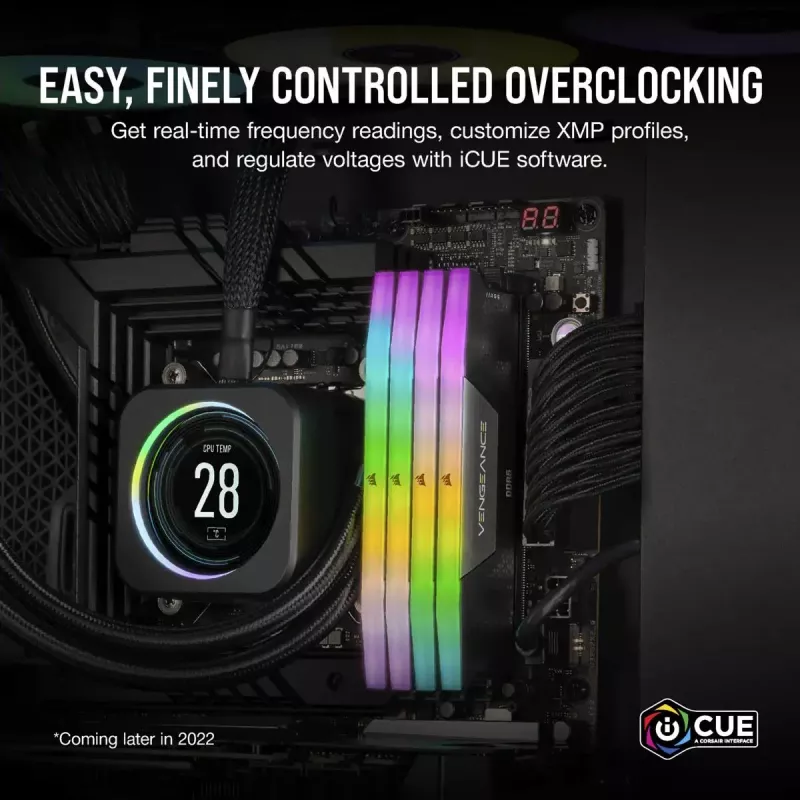CORSAIR Memoria RAM 64GB DDR5 (2x32GB) DRAM 6000MT/s CL40 AMD EXPO e Intel XMP Kit de memoria Vengeance RGB