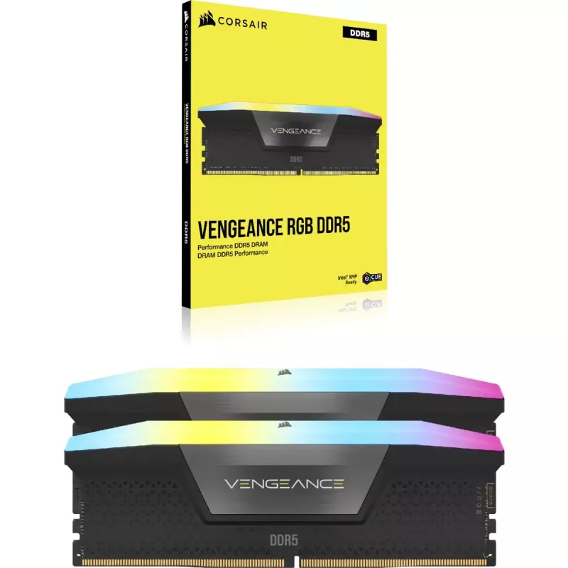 CORSAIR Memoria RAM 64GB DDR5 (2x32GB) DRAM 6000MT/s CL40 AMD EXPO e Intel XMP Kit de memoria Vengeance RGB